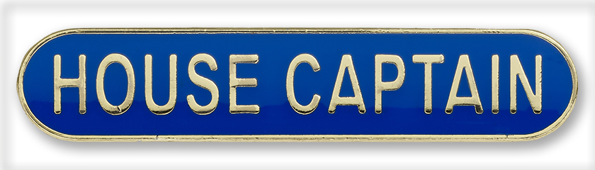 HOUSE CAPTAIN bar badge (pack of 5) - Blue