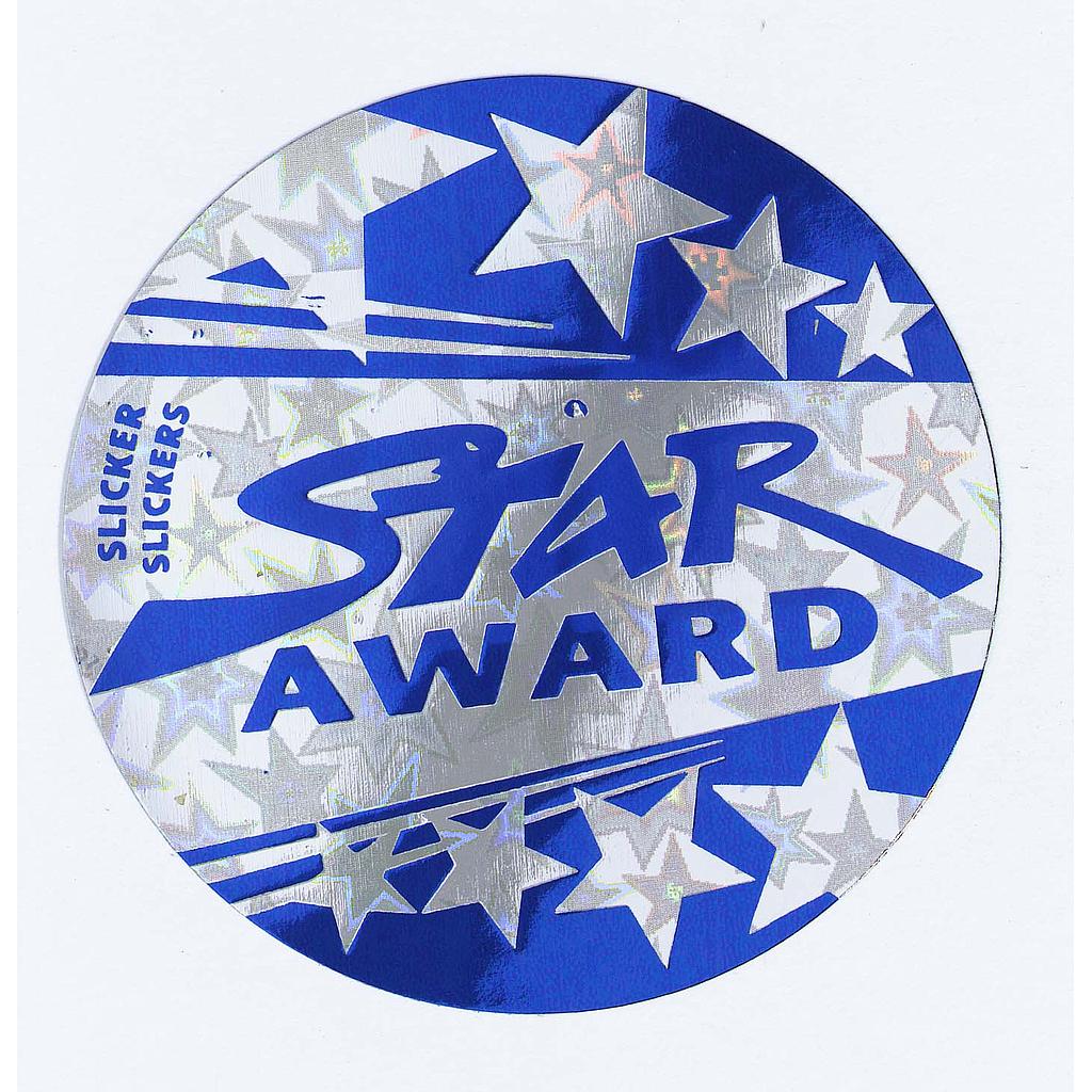 Metallic 'Star award' diffraction sticker