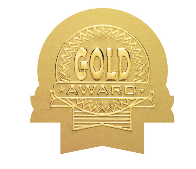 Metallic  'Gold Award' sticker
