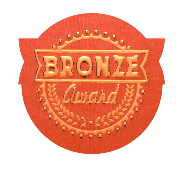 Metallic 'Bronze Award' sticker