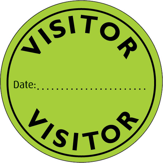 Visitor sticker