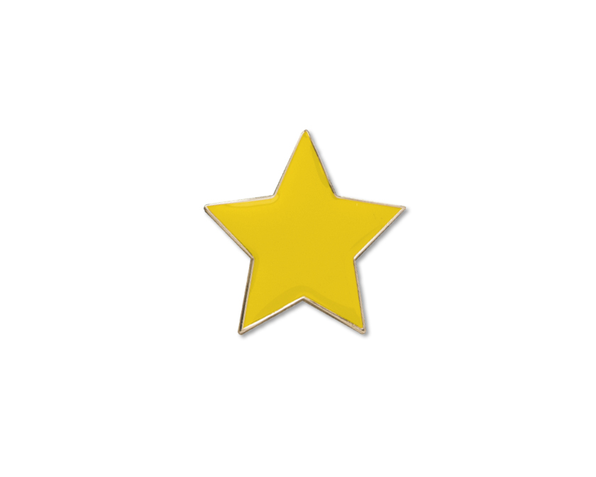Tiny Yellow Star Enamel badge (pack of 5)