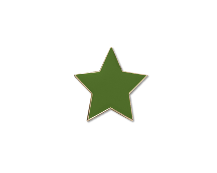 Tiny Green Star Enamel badge (pack of 5)
