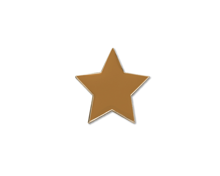 Tiny Bronze Star Enamel badge (pack of 5)