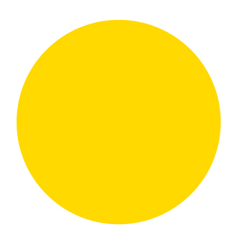 FL. YELLOW 43mm dots (80 per pack)
