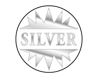 Metallic 'Silver' sticker 19mm