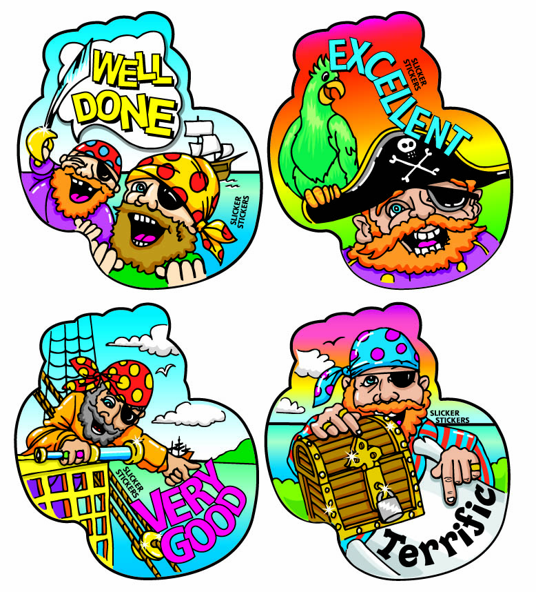 Pirates Quad pack 'Well done' etc.