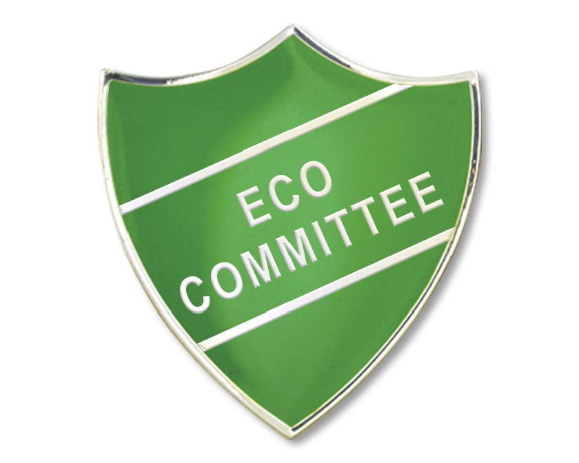 ECO COMMITTEE shield badge (pack of 5) - Green