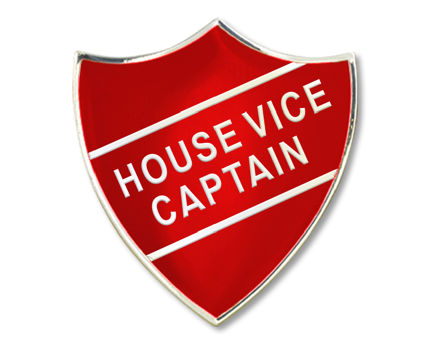 HOUSE VICE CAPTAIN shield badge (Pack of 5) - Red
