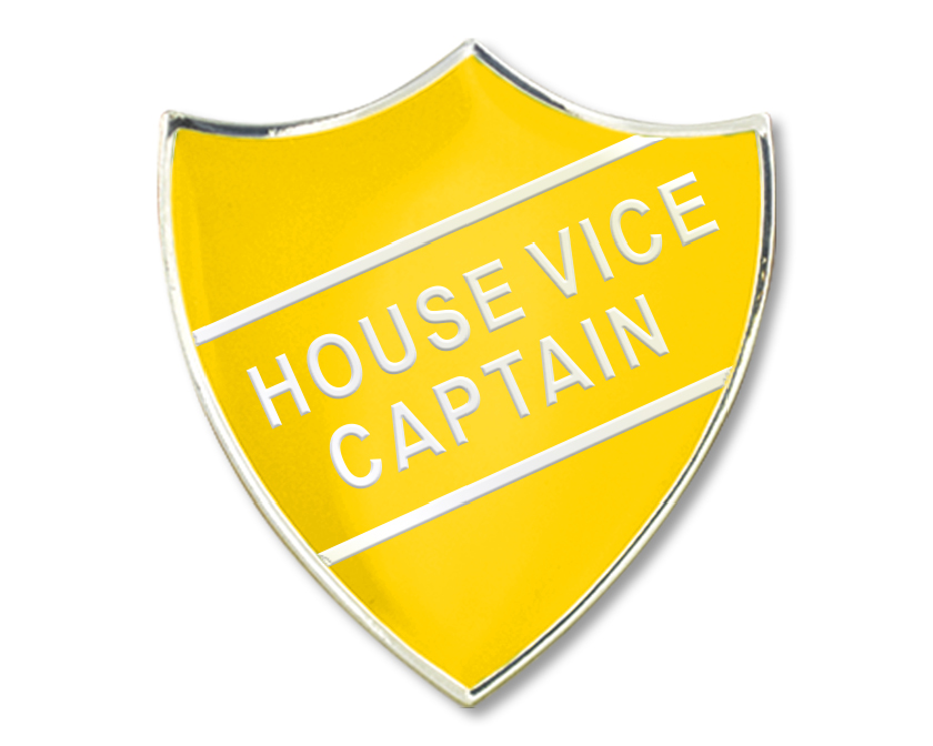 HOUSE VICE CAPTAIN shield badge (Pack of 5) - Yellow