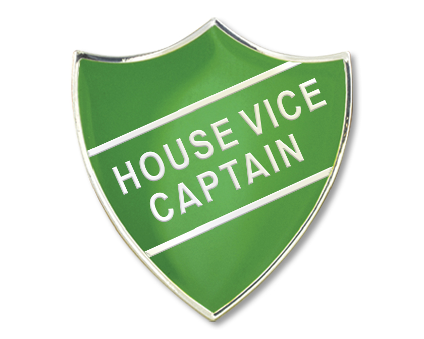 HOUSE VICE CAPTAIN shield badge (Pack of 5) - Green