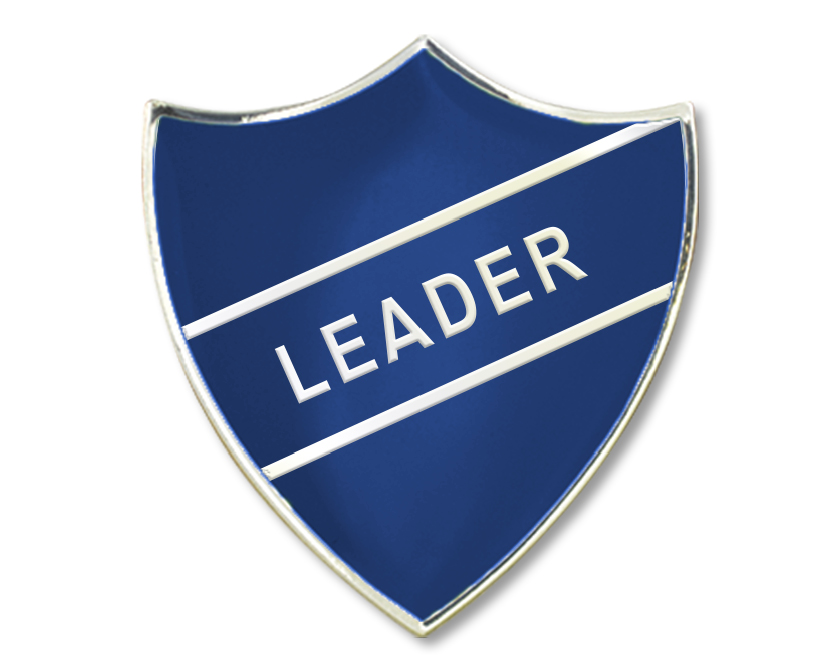 LEADER shield badge (Pack of 5) - Blue