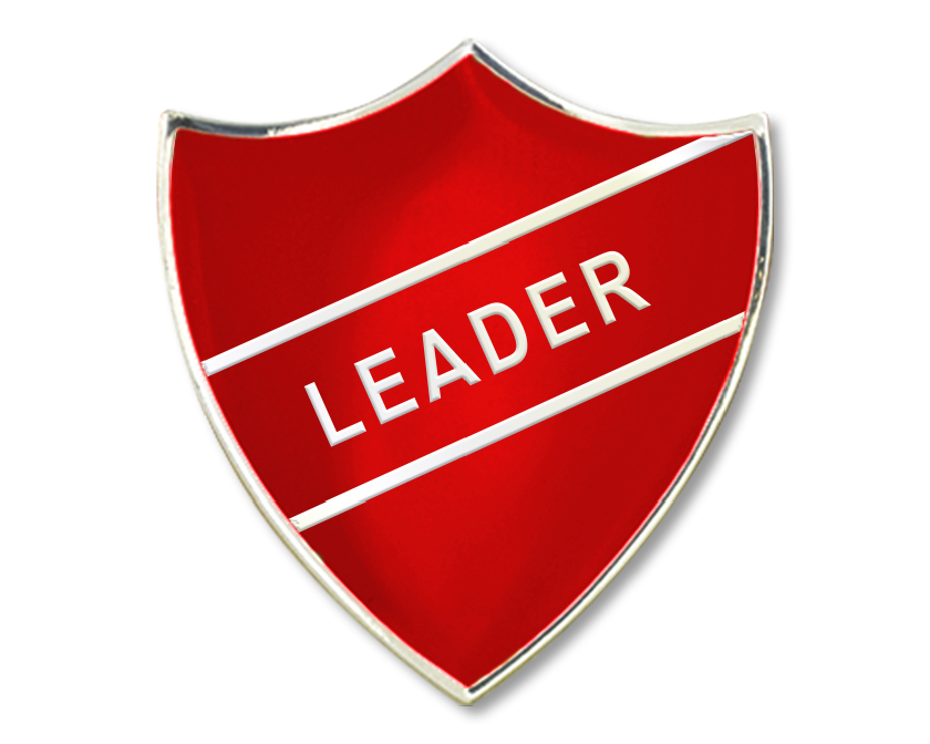 LEADER shield badge (Pack of 5) - Red