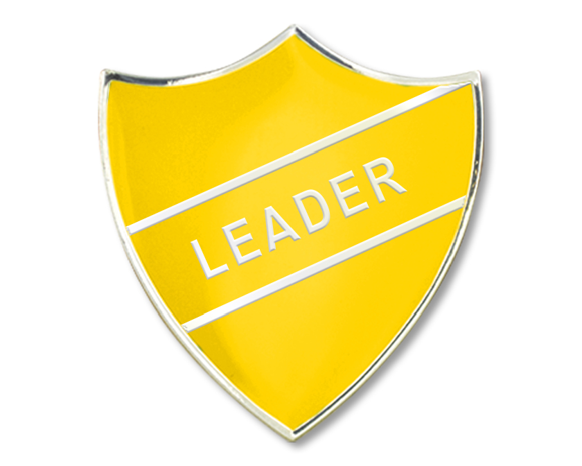 LEADER shield badge (Pack of 5) - Yellow