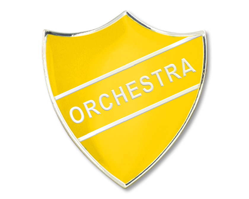 ORCHESTRA badge in yellow (pack of 5)