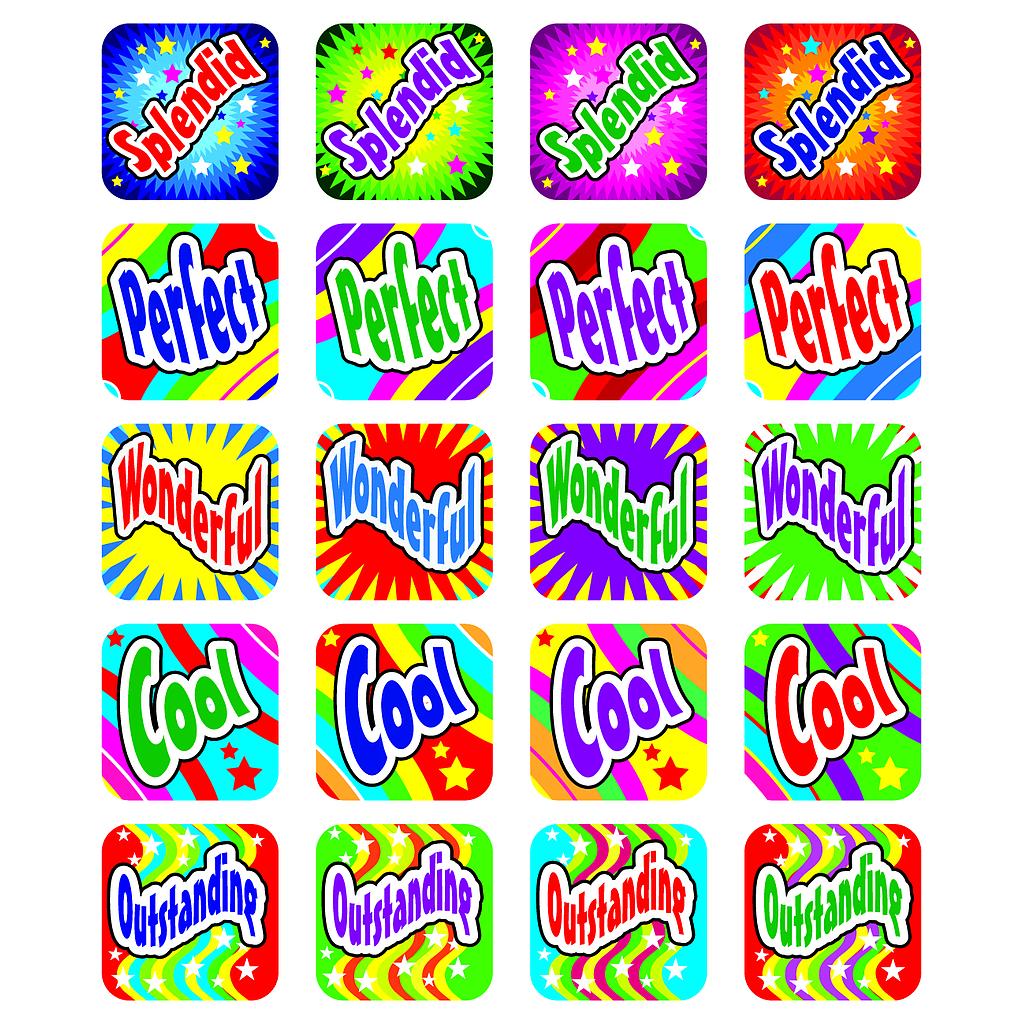 Classpack 19 sticker 'Wonderful' etc.