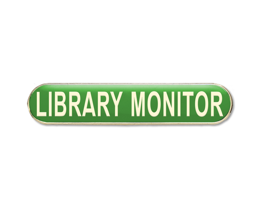LIBRARY MONITOR Enamel Badges (Pack of 5)