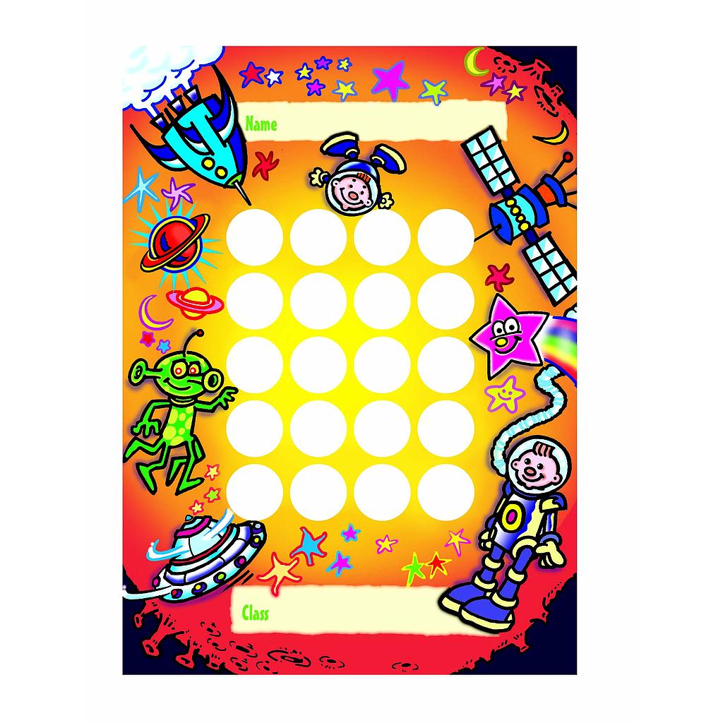 Space collecting card for ministickers