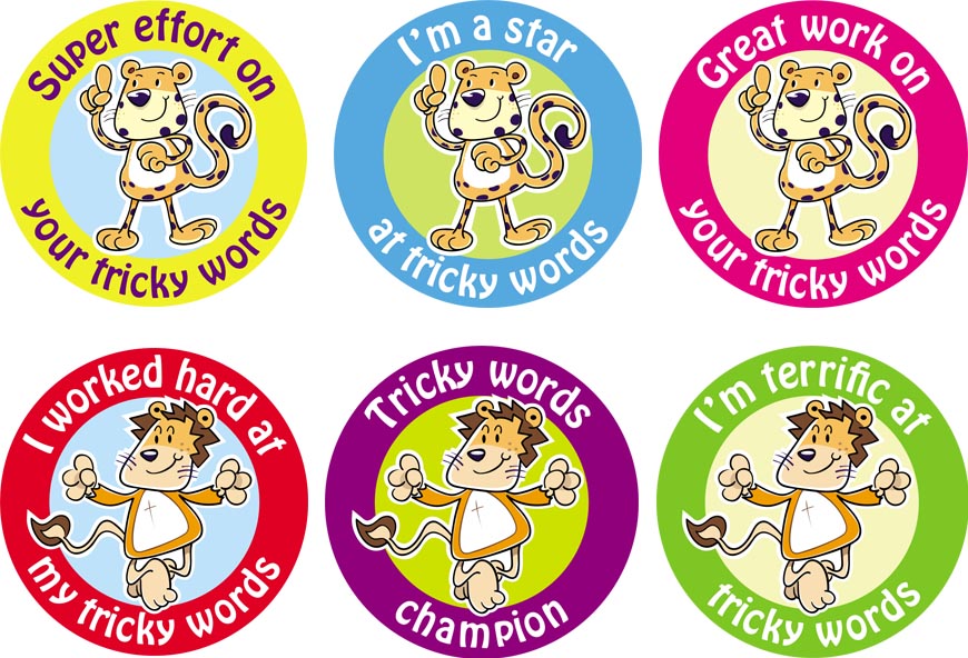 Tricky words sticker multipack