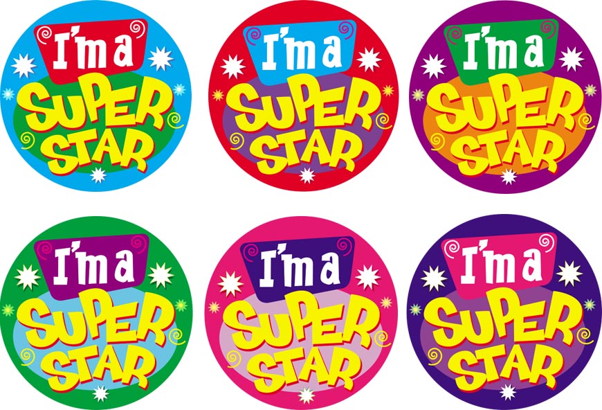I'm a superstar metallic sticker multipack