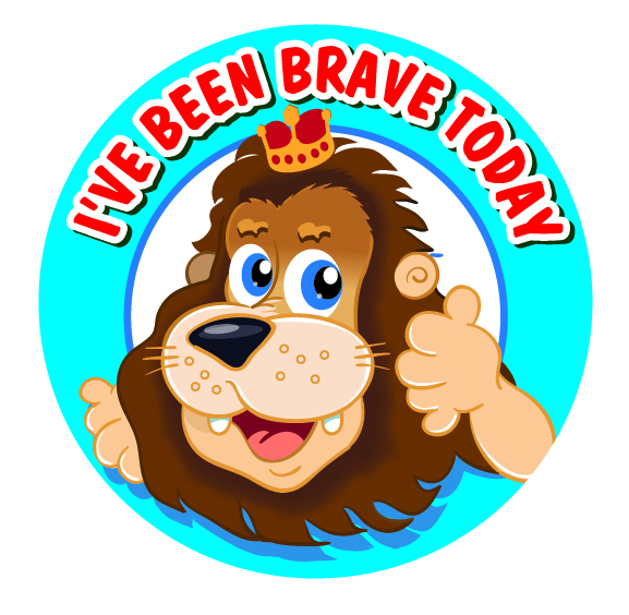 I've Been Brave Today' lion sticker