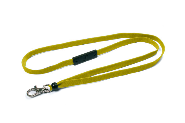 Plain yellow lanyards (pack of 10)