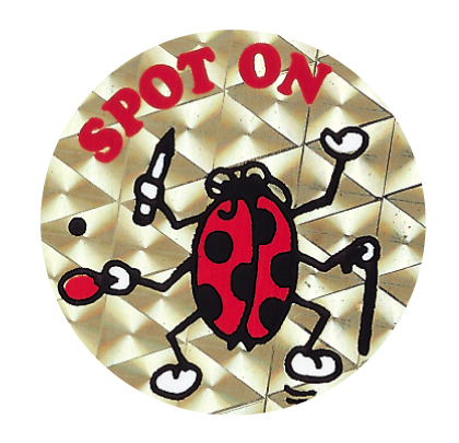 Diffraction 'Spot on' sticker