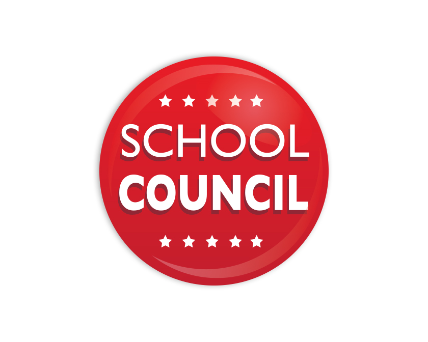 School Council red Button Badge