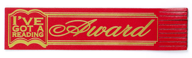 I've got a reading award Leather Bookmark
