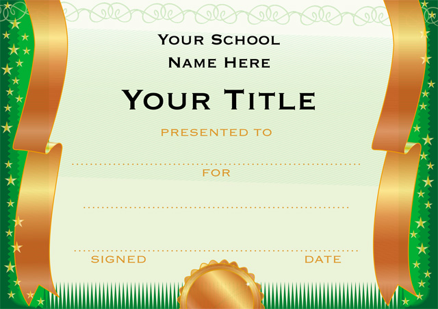 Customised Certificates (minimum quantity of 50)