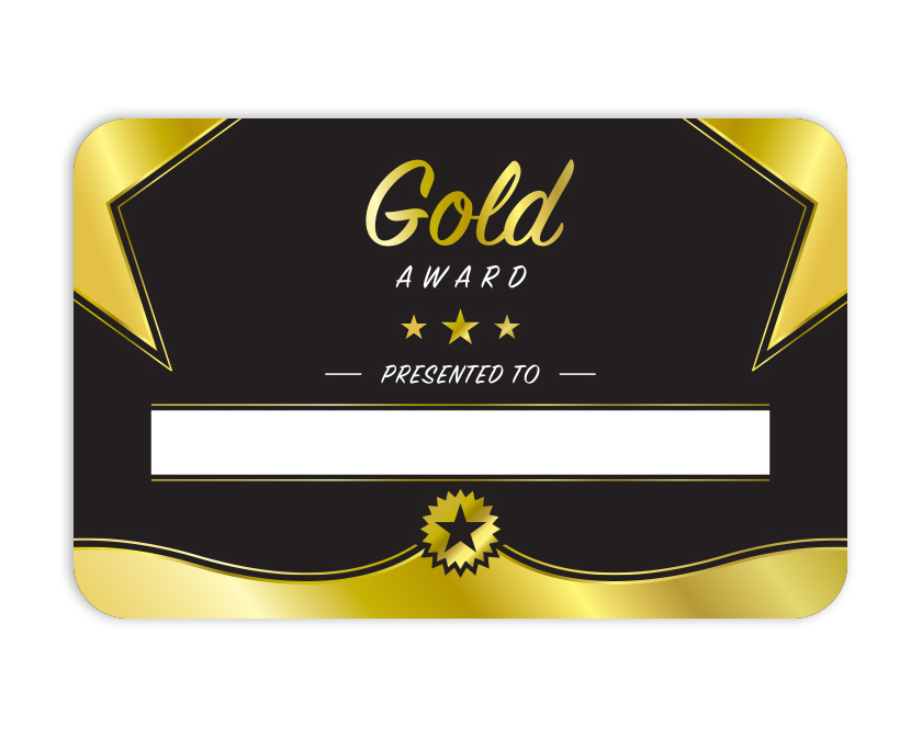 Gold Award - Pocket sized rewards